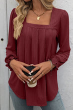 Square Neck Long Sleeve Top 