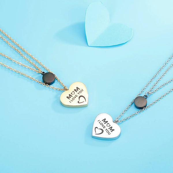 Triple-Layerd Stainless Steel Necklace - Mother's Day