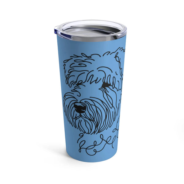 Paws & Reflect: Wheaten Terrier 20oz Stainless Steel Tumbler - Light Blue Printify