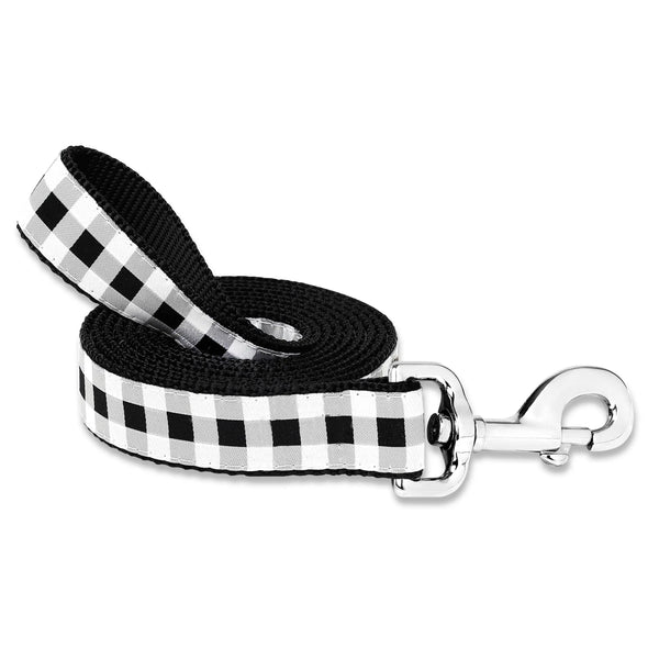 Farmhouse Check - Dog Leash White Helen