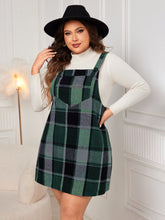 Radiant Curves Plaid Overalls Dress Arial Splash