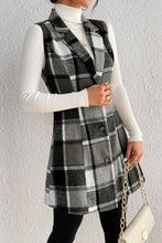 Plaid Button Up Vest Coat 