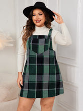 Radiant Curves Plaid Overalls Dress Arial Splash