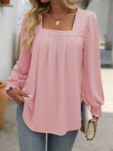 Square Neck Long Sleeve Top 