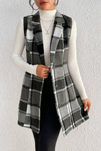 Plaid Button Up Vest Coat 