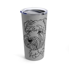 Paws & Reflect: Wheaten Terrier 20oz Stainless Steel Tumbler - Light Gray Printify