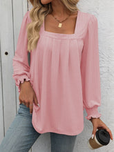 Square Neck Long Sleeve Top 