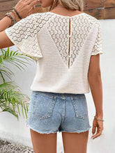 V-Neck Blouse with Flutter Sleeve