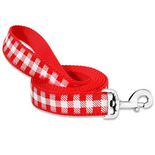 Picnic Plaid (Red) - Dog Leash White Helen