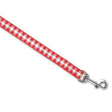 Picnic Plaid (Red) - Dog Leash White Helen