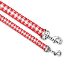 Picnic Plaid (Red) - Dog Leash White Helen