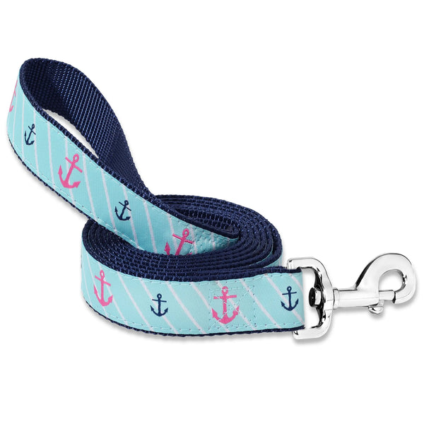 Pink Anchor - Dog Leash White Helen