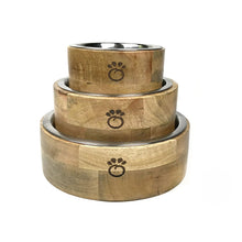 Mango Wood Pet Bowl - Showing 3 sizes