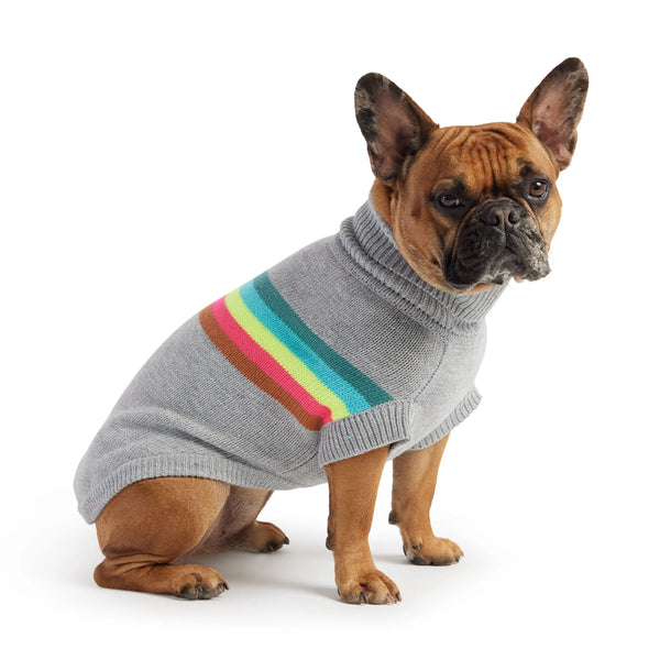 Retro Dog Sweater - Grey Mix