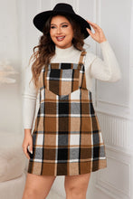 Radiant Curves Plaid Overalls Dress Arial Splash