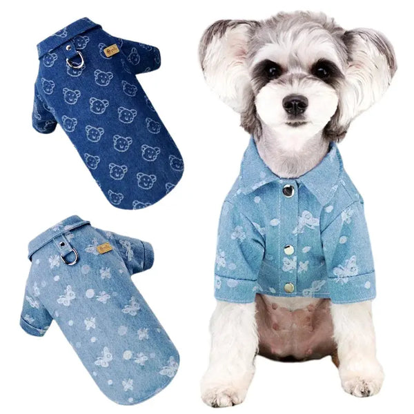 Luxury Dog Clothes Pet Dog Shirt for Small Dogs Spring Warm Puppy Costume Cute Print Cat Shirt Chihuahua Dog Clothes Pet Outfits Ariel Splash