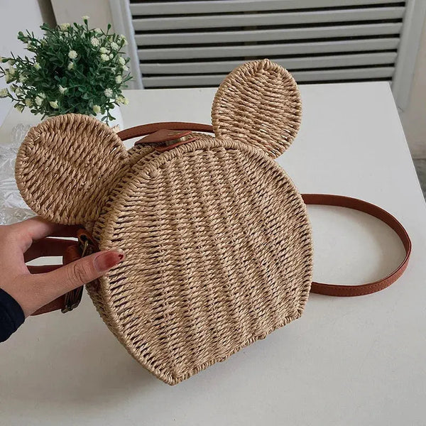 Rattan Mickey Shoulder Bag Ariel Splash