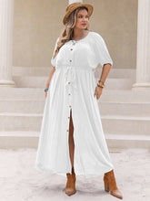 Radiant Curves Round Neck Half Sleeve Dress 