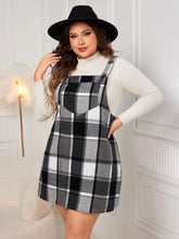 Radiant Curves Plaid Overalls Dress Arial Splash