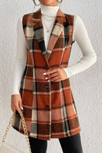 Plaid Button Up Vest Coat 