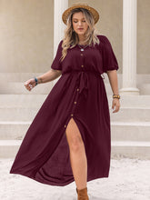 Radiant Curves Round Neck Half Sleeve Dress 