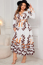 Radiant Curves Printed Surplice Flounce Dress - Ariel Splash