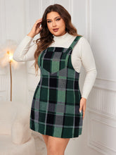 Radiant Curves Plaid Overalls Dress Arial Splash