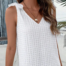 Tied V-Neck Wide Strap Tank