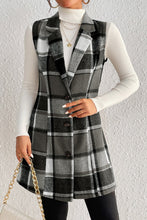 Plaid Button Up Vest Coat 