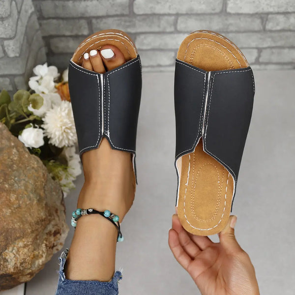PU Leather Open Toe Sandal
