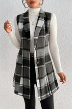 Plaid Button Up Vest Coat 