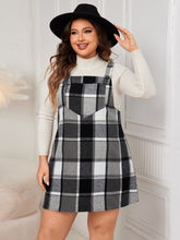 Radiant Curves Plaid Overalls Dress Arial Splash