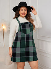 Radiant Curves Plaid Overalls Dress Arial Splash