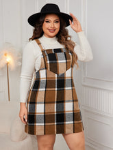 Radiant Curves Plaid Overalls Dress Arial Splash